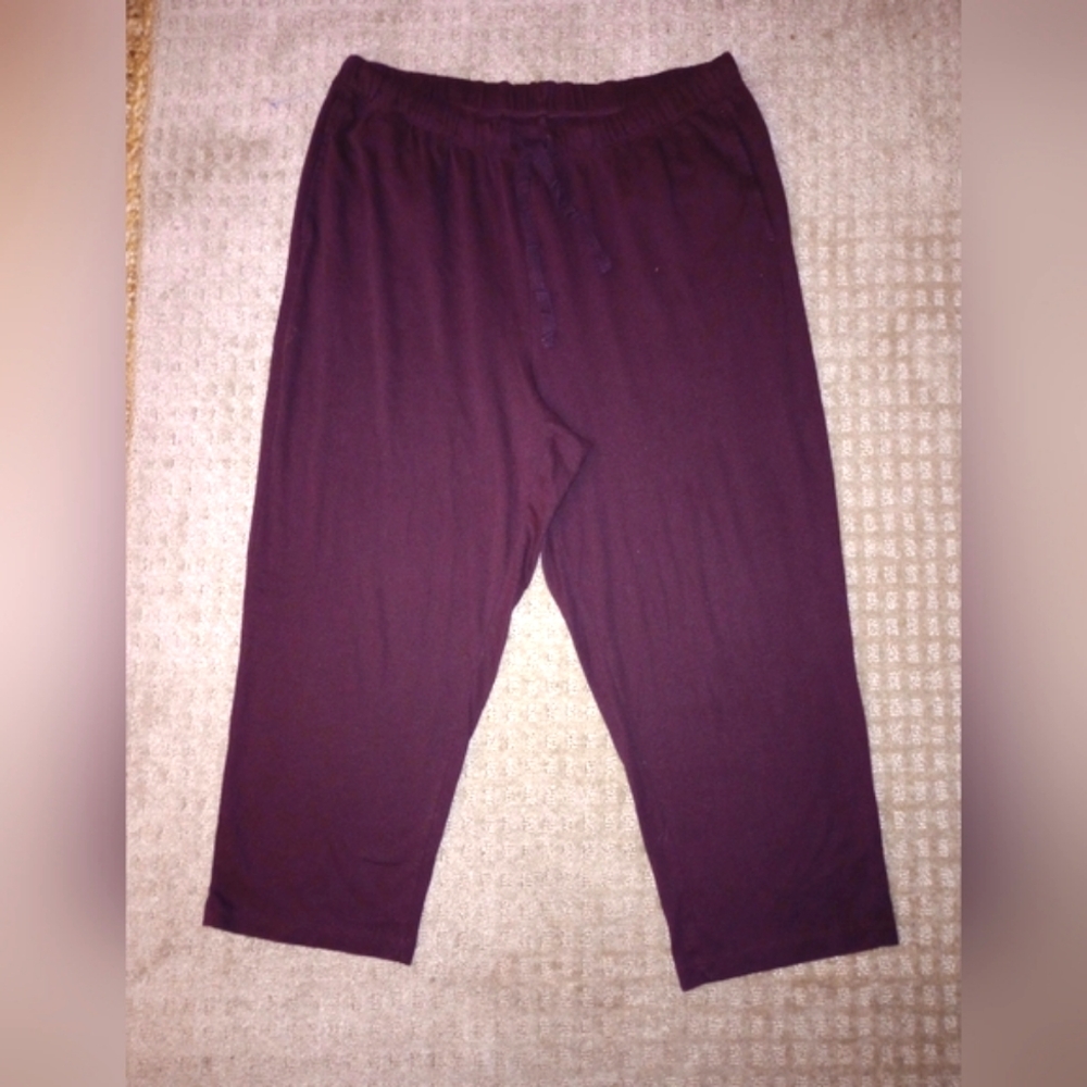 Eileen Fisher Cropped Drawstring Pull on Organic Pants